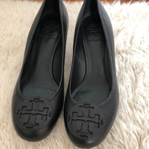 Tory Burch Black Sally Wedge